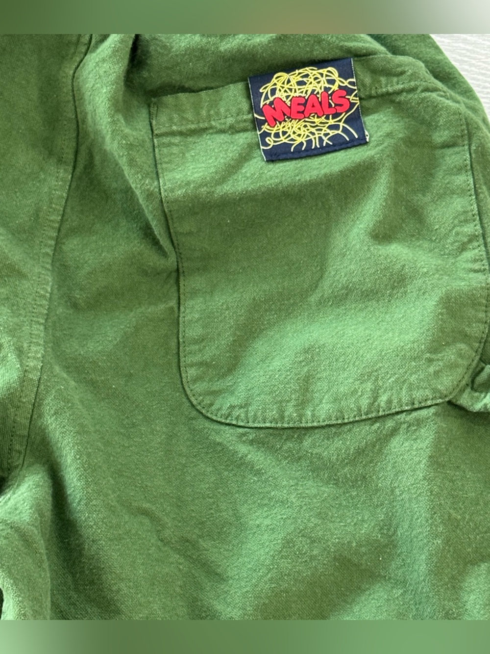 MEALS Unisex Oversized Chef Pants in Kale Green Size XS VGUC - Picture 7 of 8